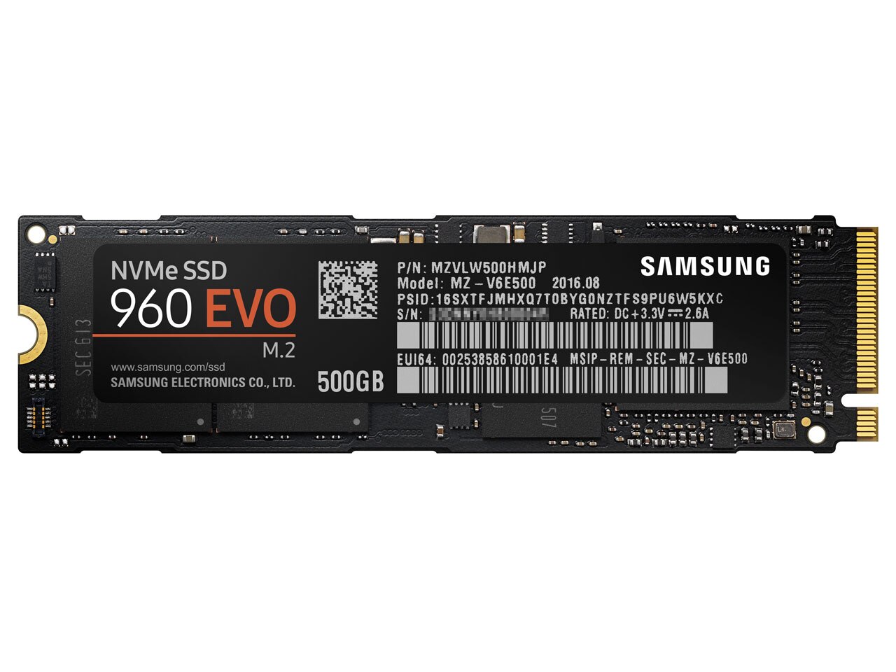 サムスン SAMSUNG 960 EVO M.2 MZ-V6E500B/ITの画像