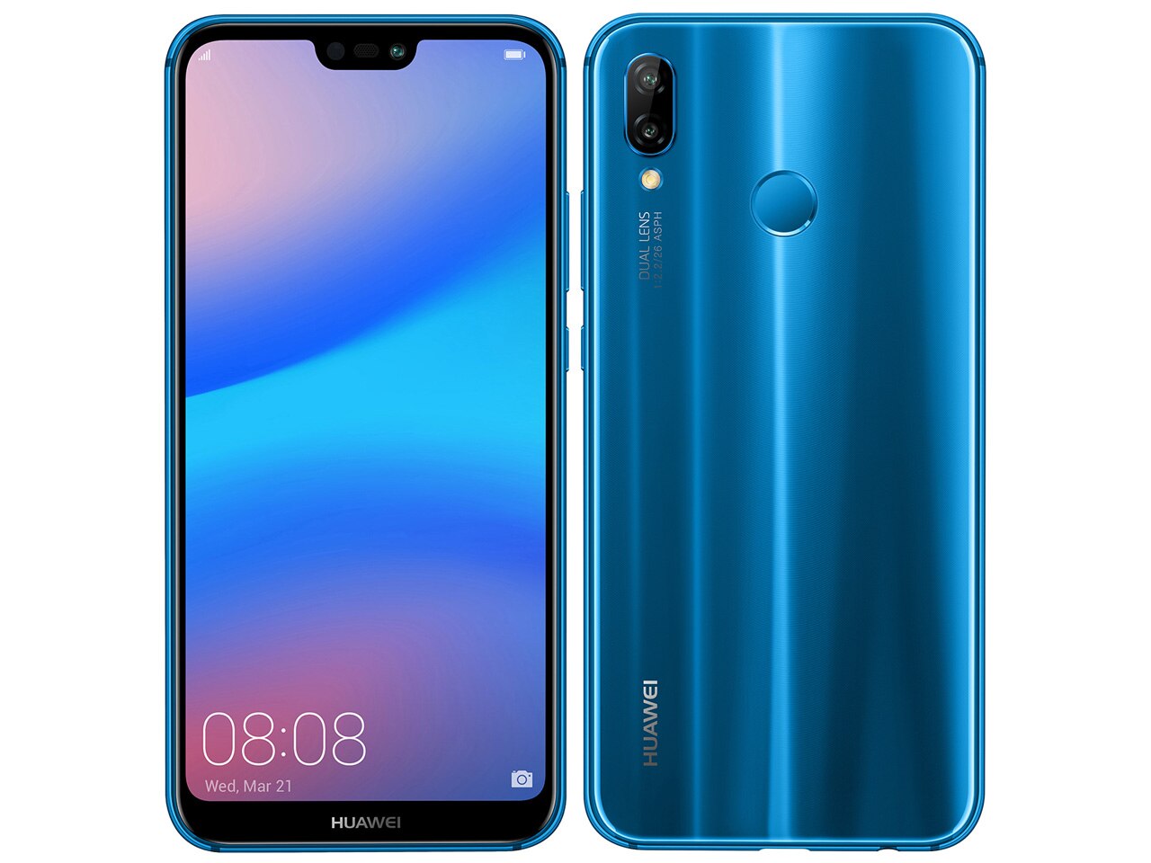 HUAWEI P20 lite SIMフリー [クラインブルー/ミッドナイトブラック]の画像