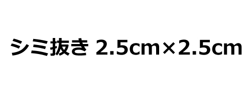 シミ抜き 2.5cm×2.5cm画像