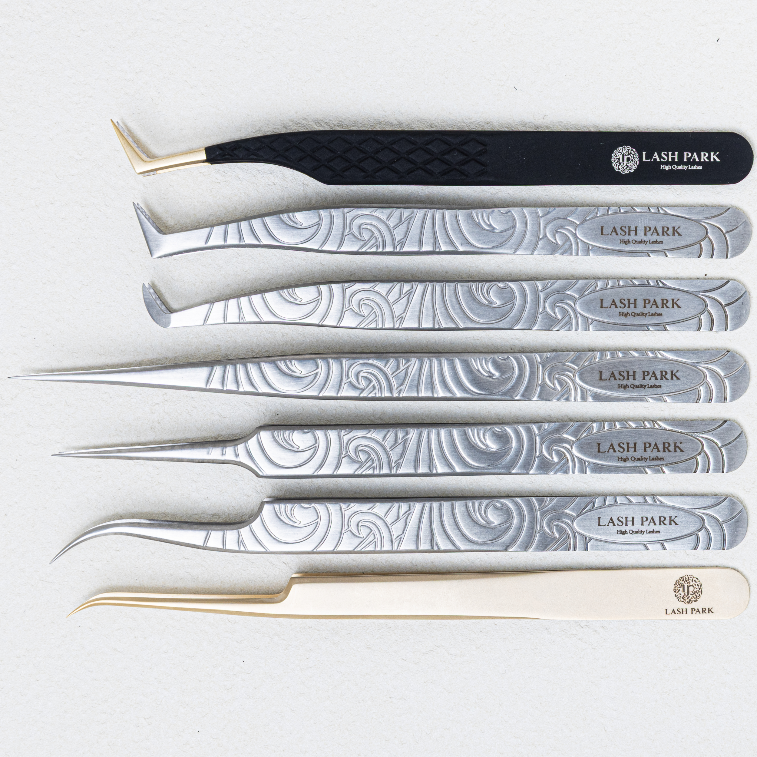 タイトツイーザー プロ用 ボリュームラッシュ用 軽量タイプ　マットゴールドの画像