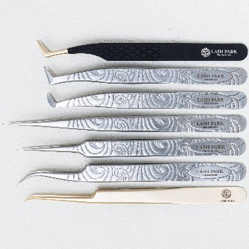 タイトツイーザー プロ用 ボリュームラッシュ用 軽量タイプ　マットゴールドの画像