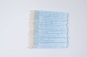 マイクロファイバーブラシ 50本入 ブルー リップブラシ まつ毛エクステ 画像