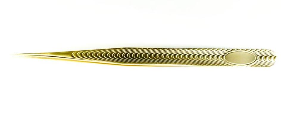 ストレート ツイーザー まつげエクステンション用　マットゴールドの画像