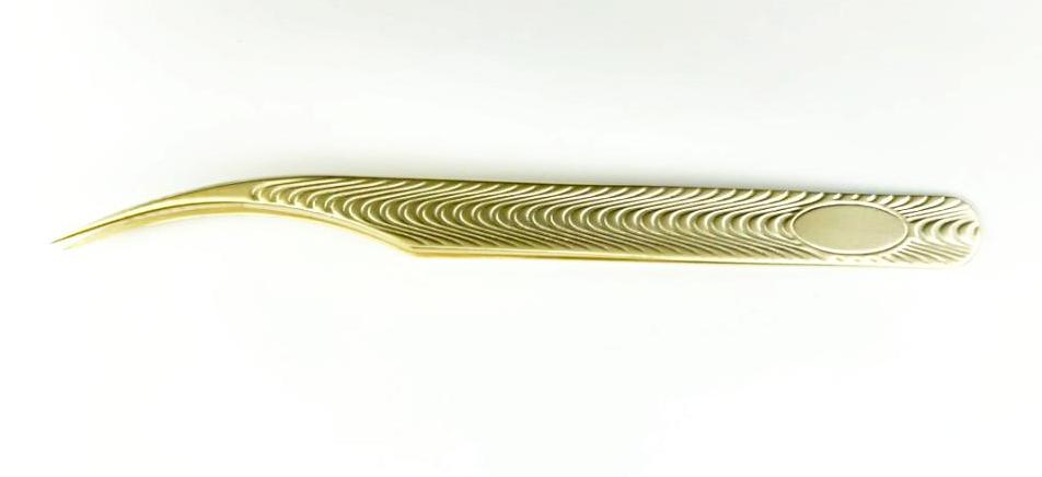 カーブＡ ツイーザー まつげエクステンション用　マットゴールドの画像