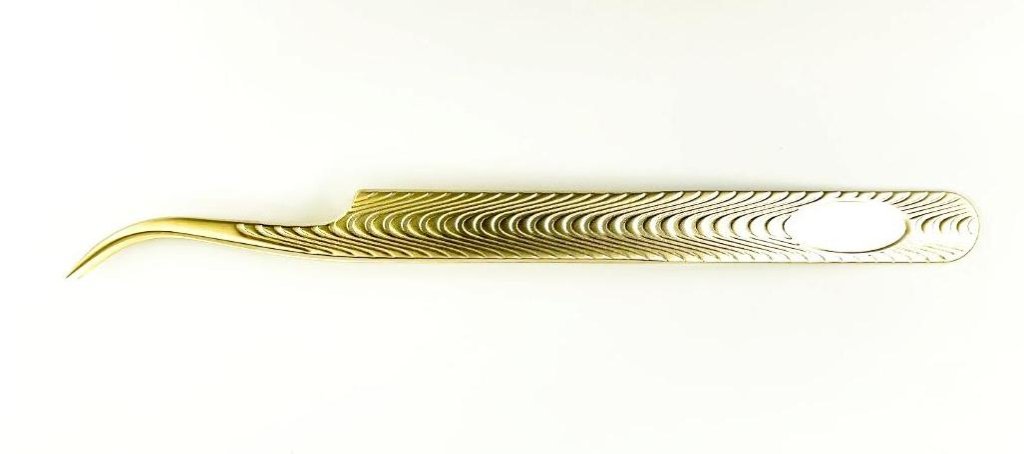 ツイーザー ボリュームラッシュにも最適 まつげエクステンション用　マットゴールドの画像