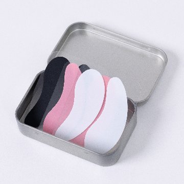 シリコンアイシート　アイパッチ　黒 ピンク 白 3色 収納箱付き 再利用可の画像