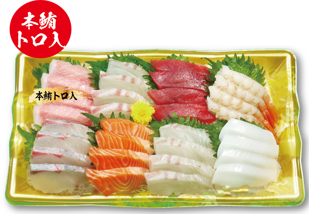 本鮪トロ入 お刺身盛合わせ　　　　　〈8点盛〉の画像