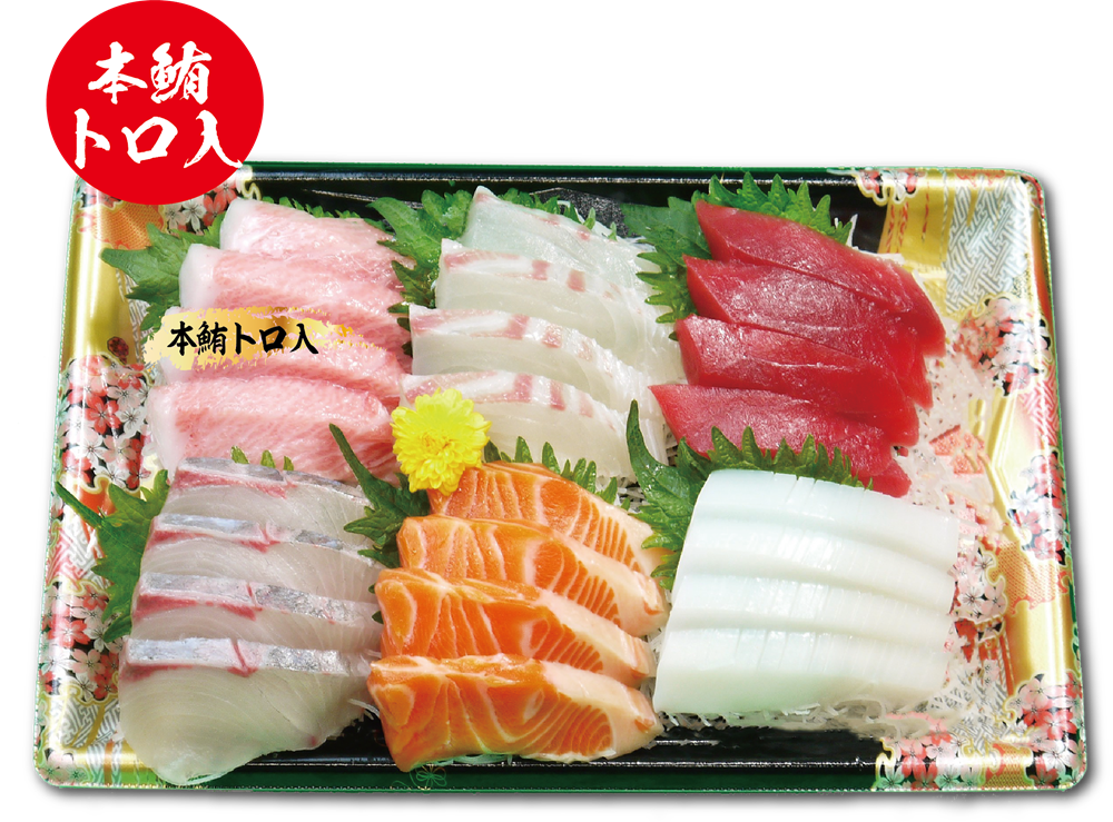 本鮪トロ入 お刺身盛合わせ　　　　　〈6点盛〉の画像