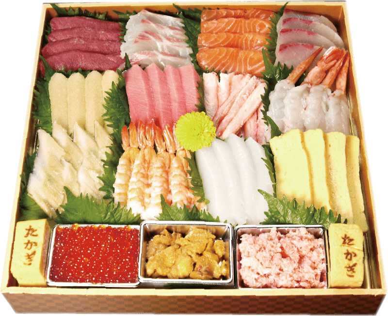 豪華手巻き・ちらし寿司セット　15種盛　　本鮪トロ入画像
