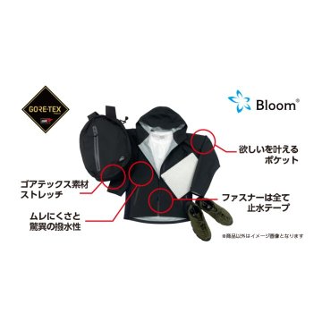 GORE-TEX （ゴアテックス） Bloom® （ブルーム®） ジャケット ブラックブルーム画像