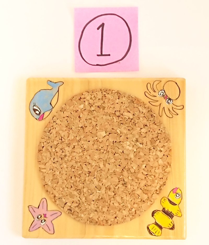 手作りコースター　うみのなかまたち 1の画像