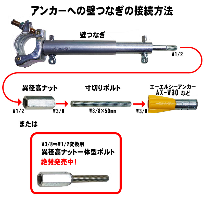 壁つなぎ YA-2434 ユハラ工業の画像