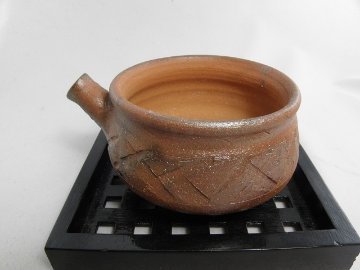 itoku-1　焼締酒注器　 文部大臣奨励賞受賞作家　荒川明作 木箱付きの画像