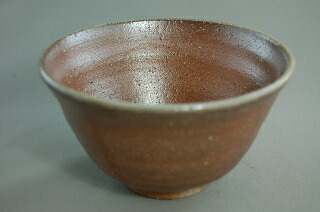 dch-7 焼締 抹茶茶碗 文部大臣奨励賞受賞作家　荒川明作 木箱付きの画像