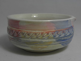 kts-2　積層泥彩　白　酒注器　　 文部大臣奨励賞受賞作家　荒川明作 木箱付きの画像