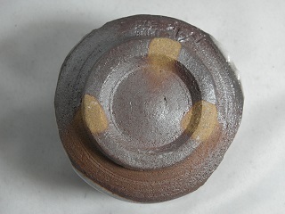 kyu-10　薪窯　鼠志野 湯のみ 文部大臣奨励賞受賞作家　荒川明作 木箱付きの画像