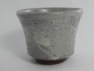 s-11 唐津焼酎杯 電気窯  文部大臣奨励賞受賞作家　荒川明作 木箱付きの画像