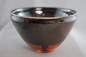 cch-16　黒天目　抹茶茶碗　文部大臣奨励賞受賞作家　荒川明作 木箱付きの画像