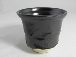 s-20　 　漆黒焼酎杯 　  文部大臣奨励賞受賞作家　荒川明作 木箱付きの画像