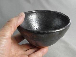 gch-3　黒天目　抹茶茶碗　荒川　明作　文部大臣奨励賞受賞 木箱付き　送料無料　の画像