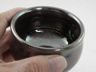 オーロラ天目 丸湯のみ  文部大臣奨励賞受賞作家 荒川明作　送料当社負担　化粧箱付き こだわりのギフト 還暦祝い などの贈り物に最適  無料ラッピング　myu-14の画像