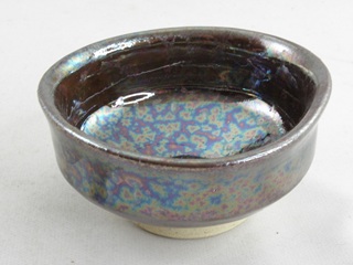 オーロラ天目 極上ぐいのみ  陶芸作家 荒川明作 木箱付き  送料無料 還暦祝い 定年 退職祝い 結婚祝い の贈り物に♪ ngu-4の画像