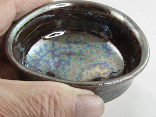 オーロラ天目 極上ぐいのみ  陶芸作家 荒川明作 木箱付き  送料無料 還暦祝い 定年 退職祝い 結婚祝い の贈り物に♪ ngu-4の画像