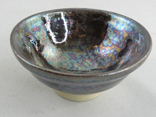 オーロラ天目 極上ぐいのみ  陶芸作家 荒川明作 木箱付き  送料無料 還暦祝い 定年 退職祝い 結婚祝い の贈り物に♪ ngu-7の画像