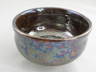 オーロラ天目 抹茶茶碗  最高の極上オーロラ天目　文部大臣奨励賞受賞作家　荒川明作　　木箱付き こだわりのギフト 還暦祝い などの贈り物に最適  無料ラッピング　nch-3の画像