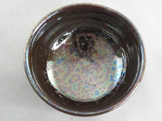 オーロラ天目 抹茶茶碗  最高の極上オーロラ天目　文部大臣奨励賞受賞作家　荒川明作　　木箱付き こだわりのギフト 還暦祝い などの贈り物に最適  無料ラッピング　nch-3の画像
