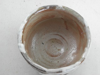 nch-6- 焼締志野焼 抹茶茶碗  文部大臣奨励賞受賞作家 荒川明作　木箱付き　送料無料、 こだわりのギフト 還暦祝い などの贈り物に最適  無料ラッピングの画像