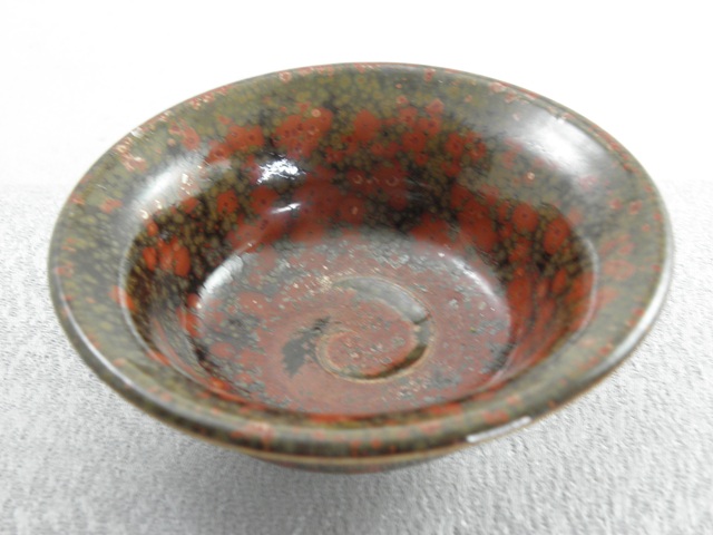 ngu-26  極上　茜華天目 ぐいのみ　 おちょこ 　 文部大臣奨励賞受賞作家 荒川明作　木箱付き こだわりのギフト 還暦祝い などの贈り物に最適  無料ラッピング　ngu-26の画像