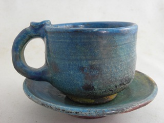 nko-9- 虹彩楽焼 珈琲杯 　陶芸作家 荒川明作　文部大臣奨励賞受賞、茶陶賞受賞　  化粧箱付き こだわりのギフト 還暦祝いなどの 贈り物に最適 【送料無料】nko-9-の画像