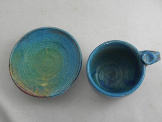 nko-9- 虹彩楽焼 珈琲杯 　陶芸作家 荒川明作　文部大臣奨励賞受賞、茶陶賞受賞　  化粧箱付き こだわりのギフト 還暦祝いなどの 贈り物に最適 【送料無料】nko-9-の画像