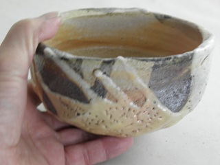 eg-1極上志野 抹茶茶碗   　文部大臣奨励賞受賞作家 　茶陶賞受賞　荒川明作　　木箱付き 　送料無料　こだわりのギフト 還暦祝い などの贈り物に最適  無料ラッピング　抹茶茶盌通販の画像