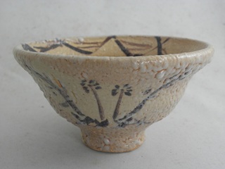 eg-3  唐津抹茶茶碗    文部大臣奨励賞受賞作家 荒川明作　木箱付き こだわりのギフト 還暦祝い などの贈り物に最適  無料ラッピング　 の画像
