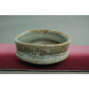 dgu-31 焼締灰被り ぐいのみ おちょこ　文部大臣奨励賞受賞作家　荒川明作 木箱付きの画像