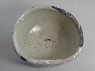 jch-14  志野 抹茶茶碗  文部大臣奨励賞受賞作家　荒川明作 木箱付きの画像