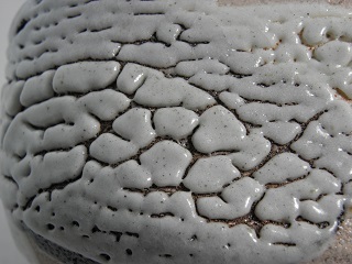 jch-14  志野 抹茶茶碗  文部大臣奨励賞受賞作家　荒川明作 木箱付きの画像