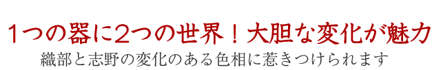 bgu-10　鳴海織部 ぐいのみ おちょこ 文部大臣奨励賞受賞作家　荒川明作 木箱付きの画像