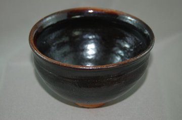 chku-12　黒天目　抹茶茶碗　文部大臣奨励賞受賞作家　荒川明作 木箱付きの画像