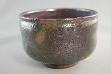 dch-21　流金天目　抹茶茶碗　文部大臣奨励賞受賞作家　荒川明作 木箱付きの画像