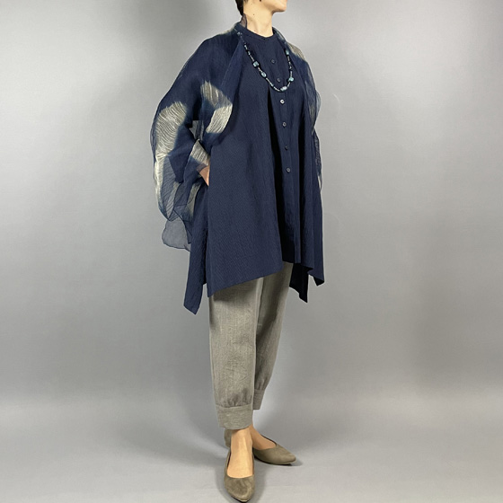 藍染シルクストール　Kumoの画像