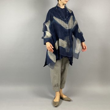 藍染シルクストール　Kumoの画像