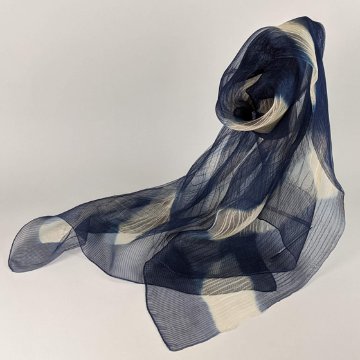 藍染シルクストール　Kumoの画像