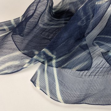 藍染シルクストール　Hishigataの画像