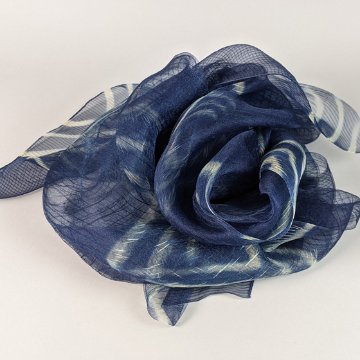 藍染シルクストール　Hishigataの画像