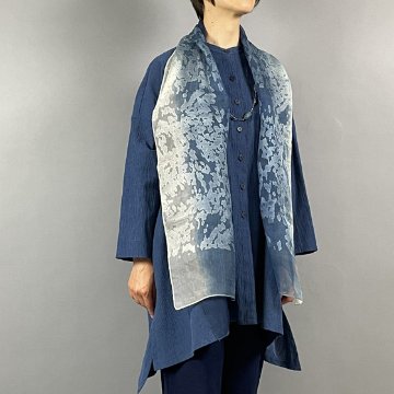 藍染シルクストール　Komorebi 1画像