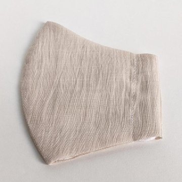 【近江ちぢみ】麻マスク　シャンブレーの画像
