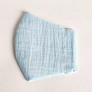 【近江ちぢみ】麻マスク  シャーベットカラーの画像